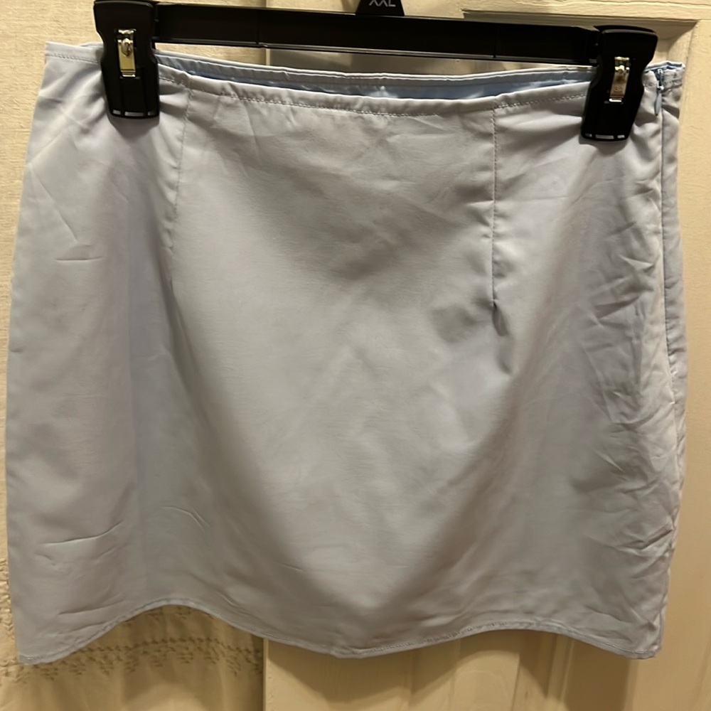Light blue short skirt